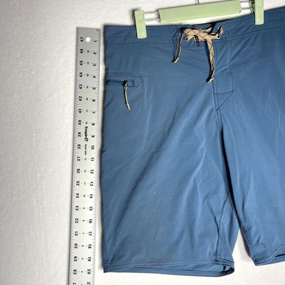 Patagonia Mens Swim Trunk Blue with‎ Gold embroidery Size 34 - Picture 6 of 9